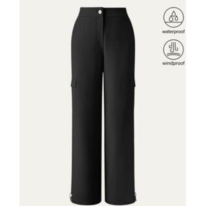 NWT OGL Waterproof Windproof Black Wide-Leg Cargo Pants, they have fleece lining